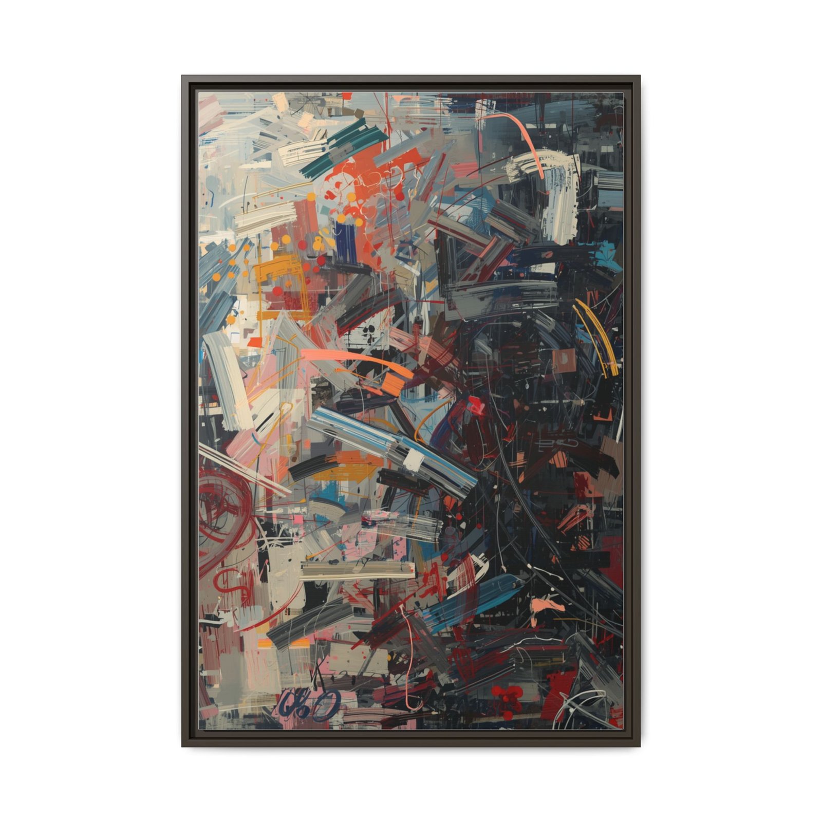 Abstract Multicolor Matte Canvas, Framed 24x36" - Image 9
