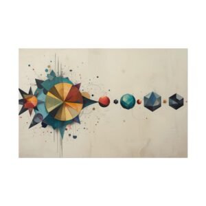 Abstract Geometric Textured Watercolor Matte Poster #7