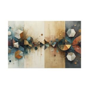 Abstract Geometric Textured Watercolor Poster #2