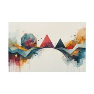 Abstract Geometric Textured Watercolor Matte Poster #13