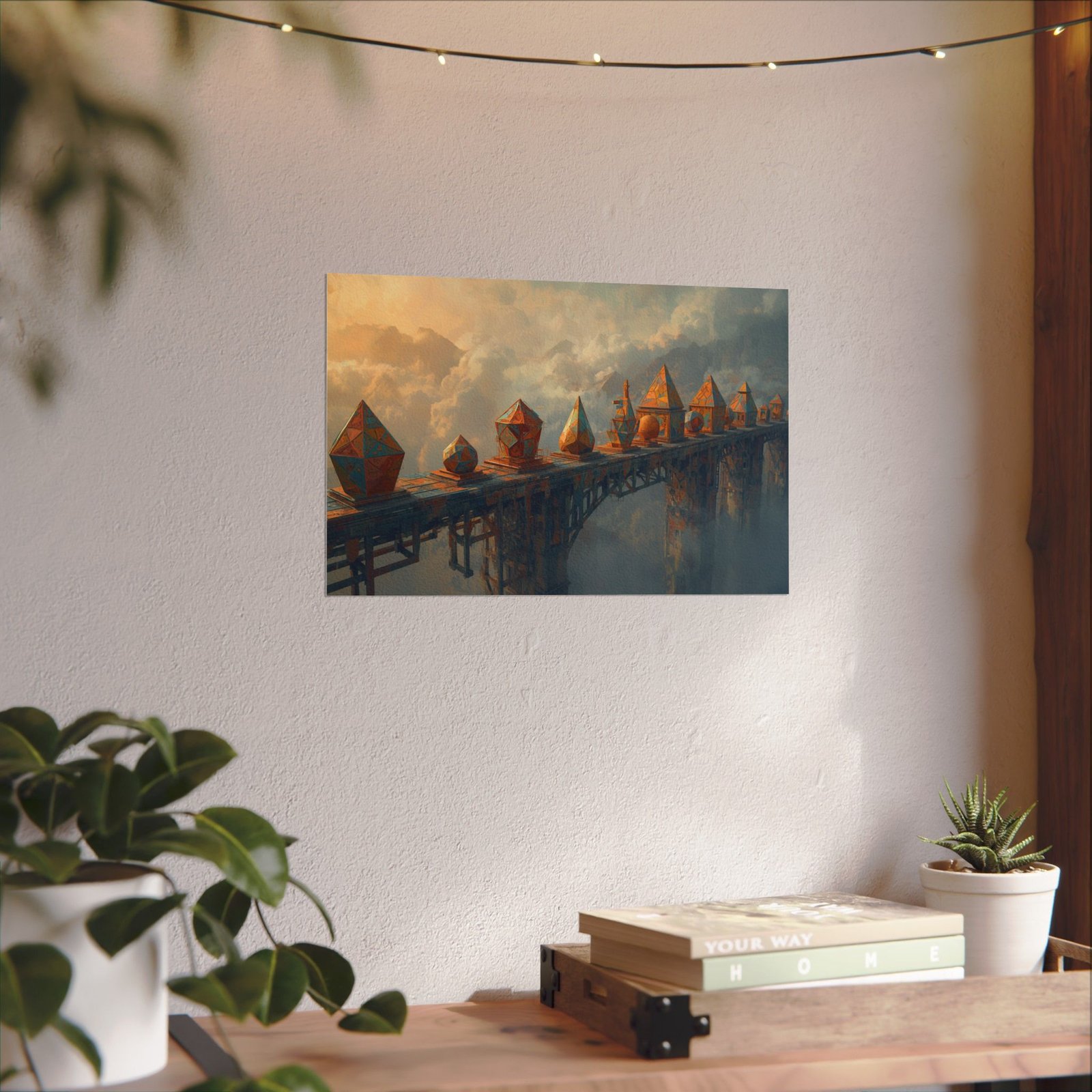 Surreal Geometric Textured Watercolor Poster #35 - Image 5