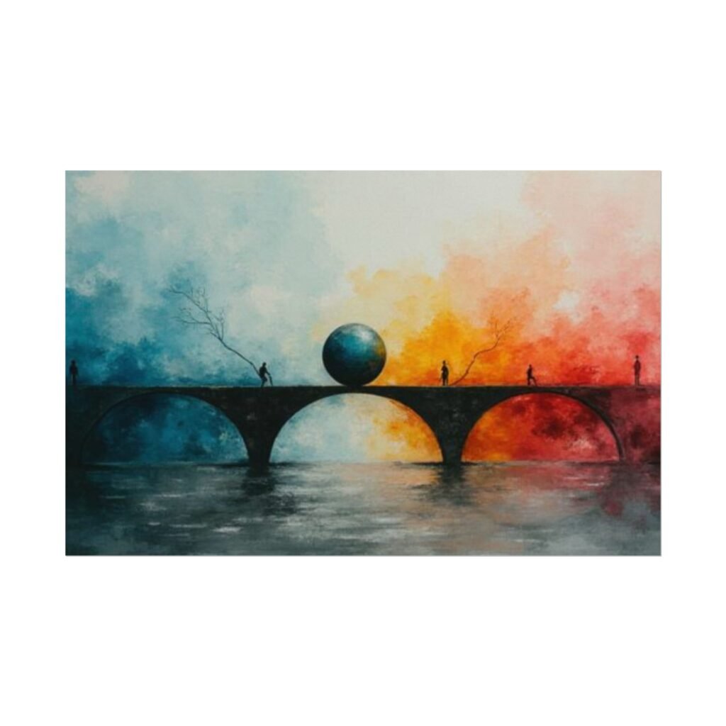 Surreal Textured Watercolor Poster #27— Matte Textured Wall Art