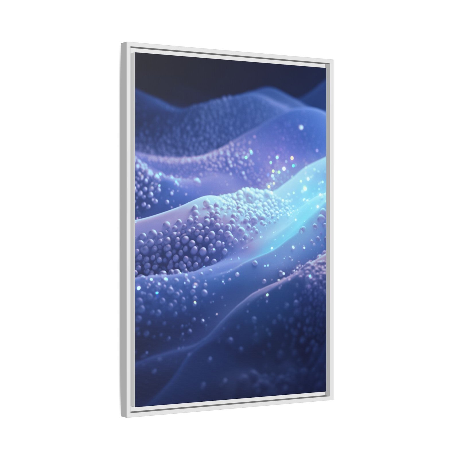 IS_6915 Abstract Blue Wave Landscape Matte Canvas Framed 24x36" - Image 14