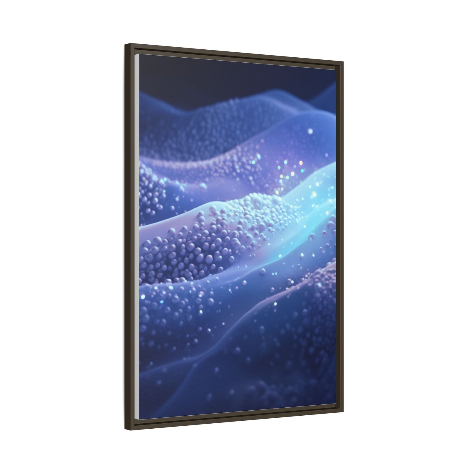 IS_6915 Abstract Blue Wave Landscape Matte Canvas Framed 24x36" - Image 10