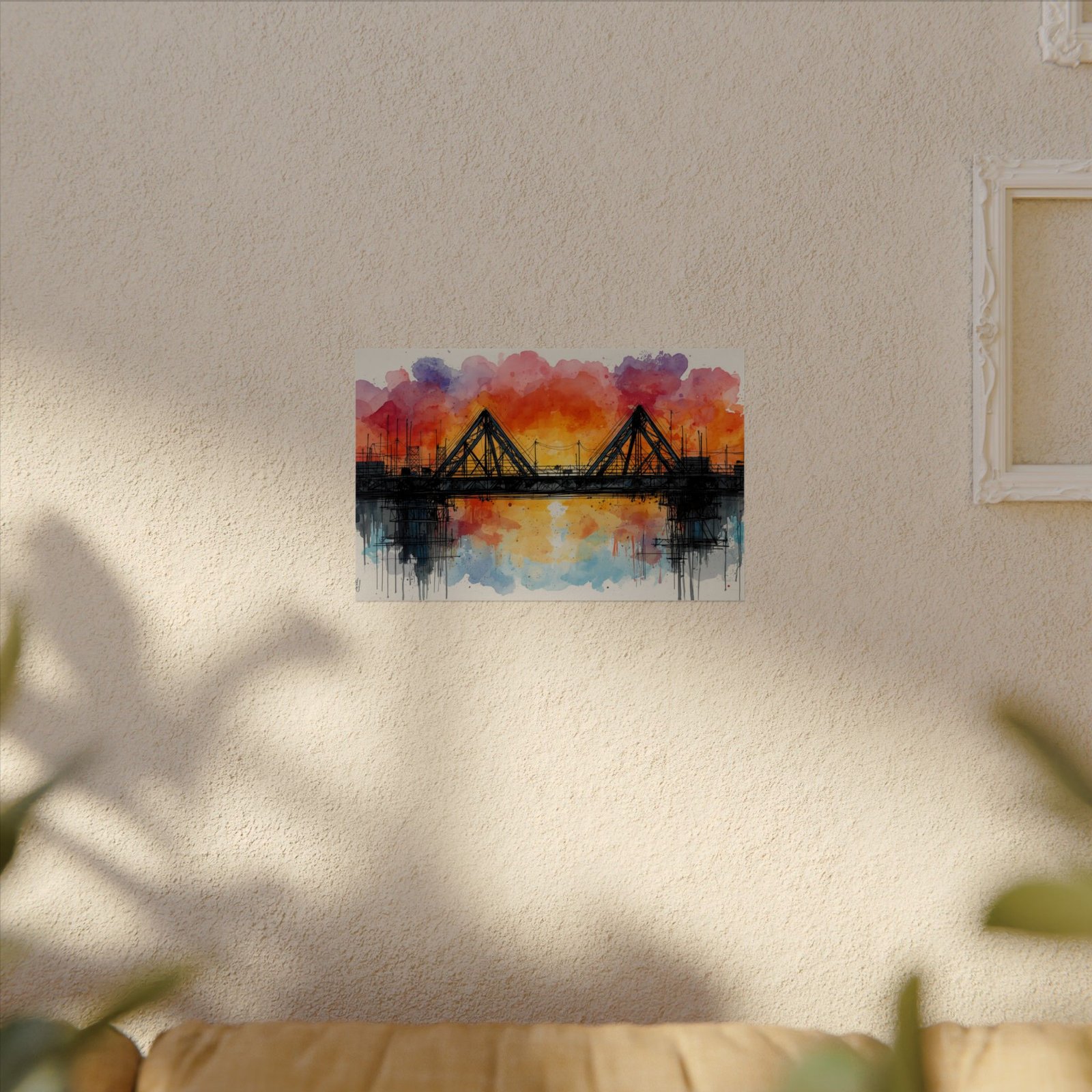 Textured Watercolor Bridge Matte Poster #50 - Image 4