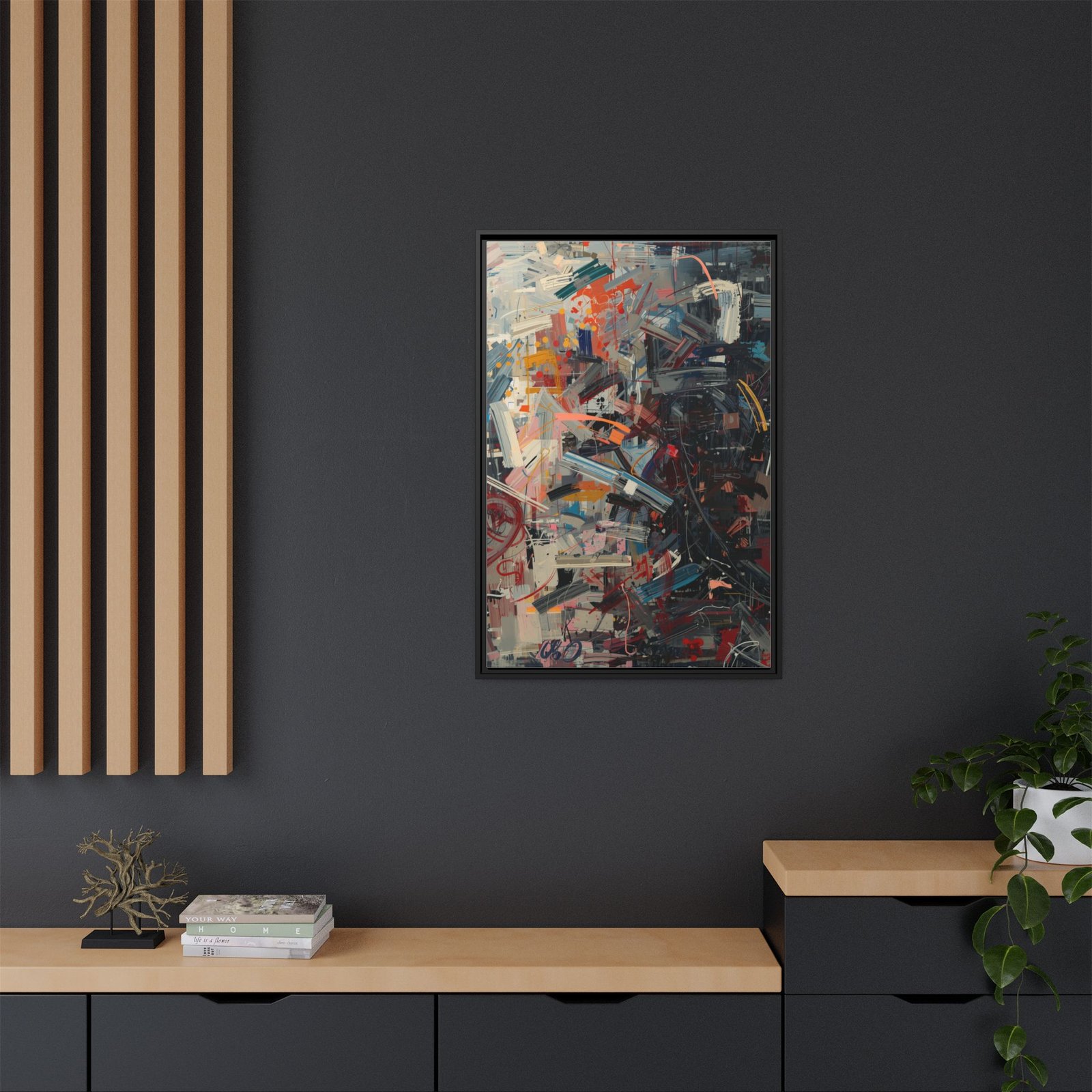 Abstract Multicolor Matte Canvas, Framed 24x36" - Image 4
