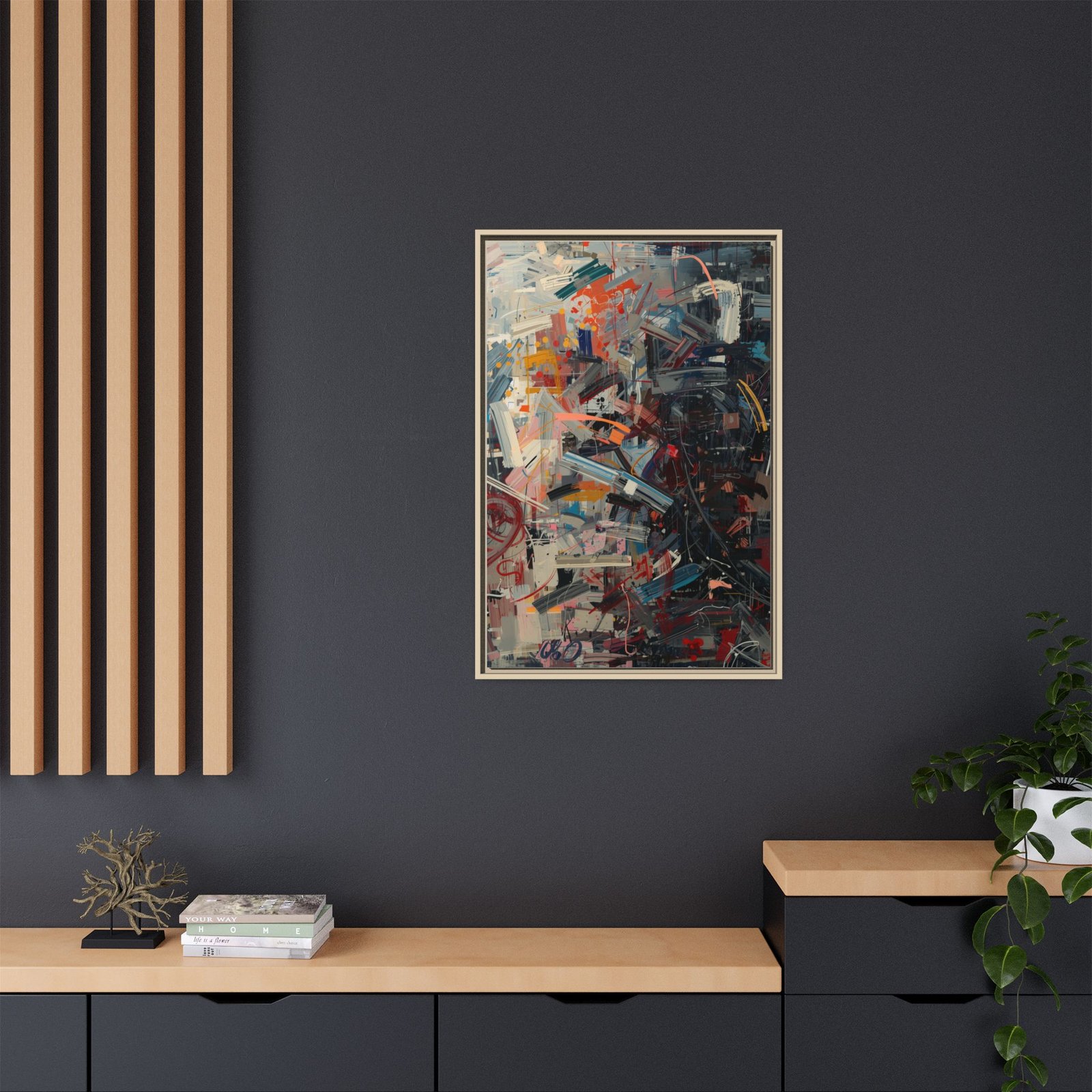 Abstract Multicolor Matte Canvas, Framed 24x36" - Image 8