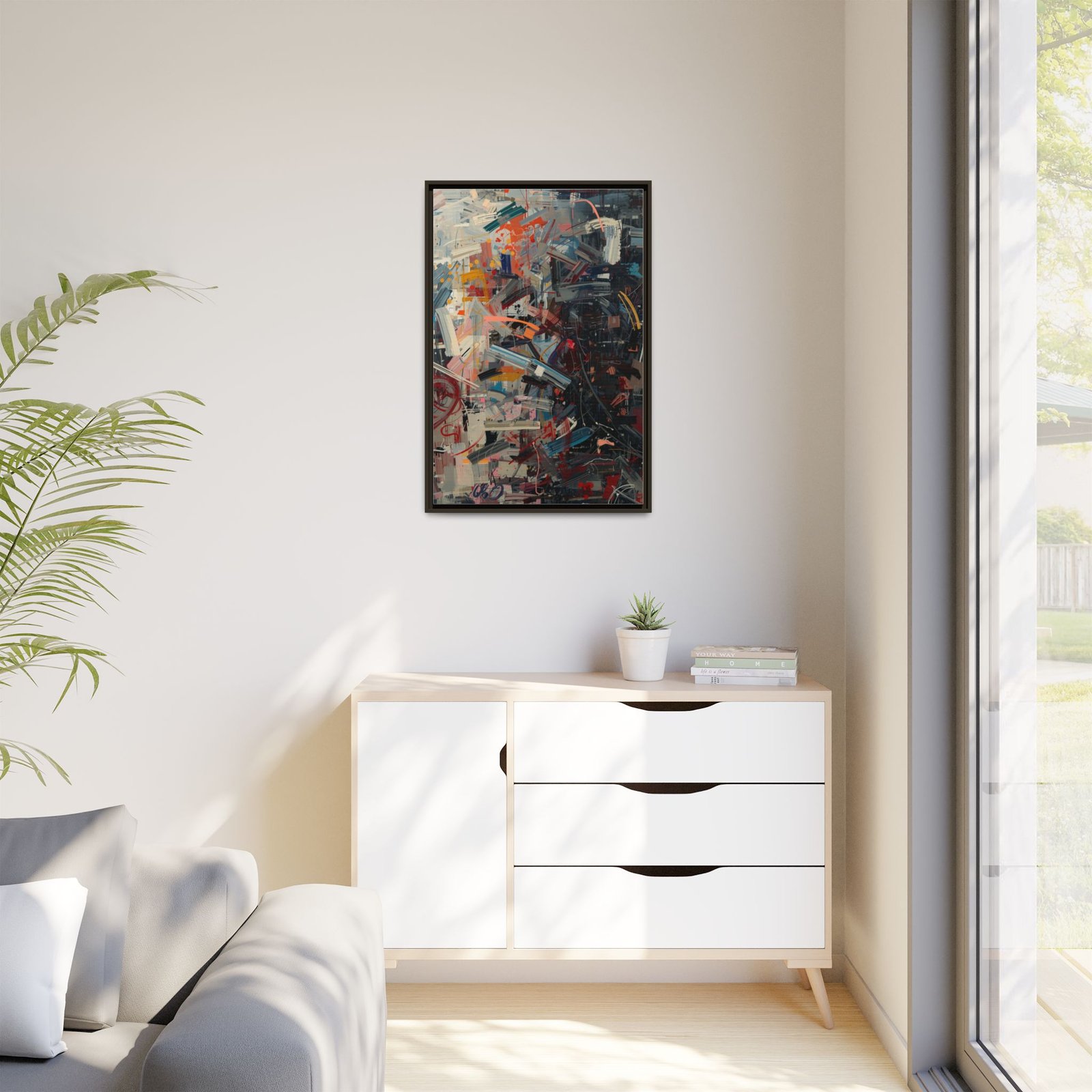 Abstract Multicolor Matte Canvas, Framed 24x36" - Image 11