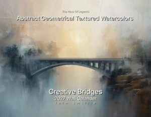 Calendar 2027: Abstract Geometric Art Textured Watercolors