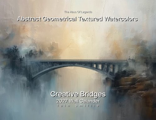 Calendar 2027: Abstract Geometric Textured Watercolors