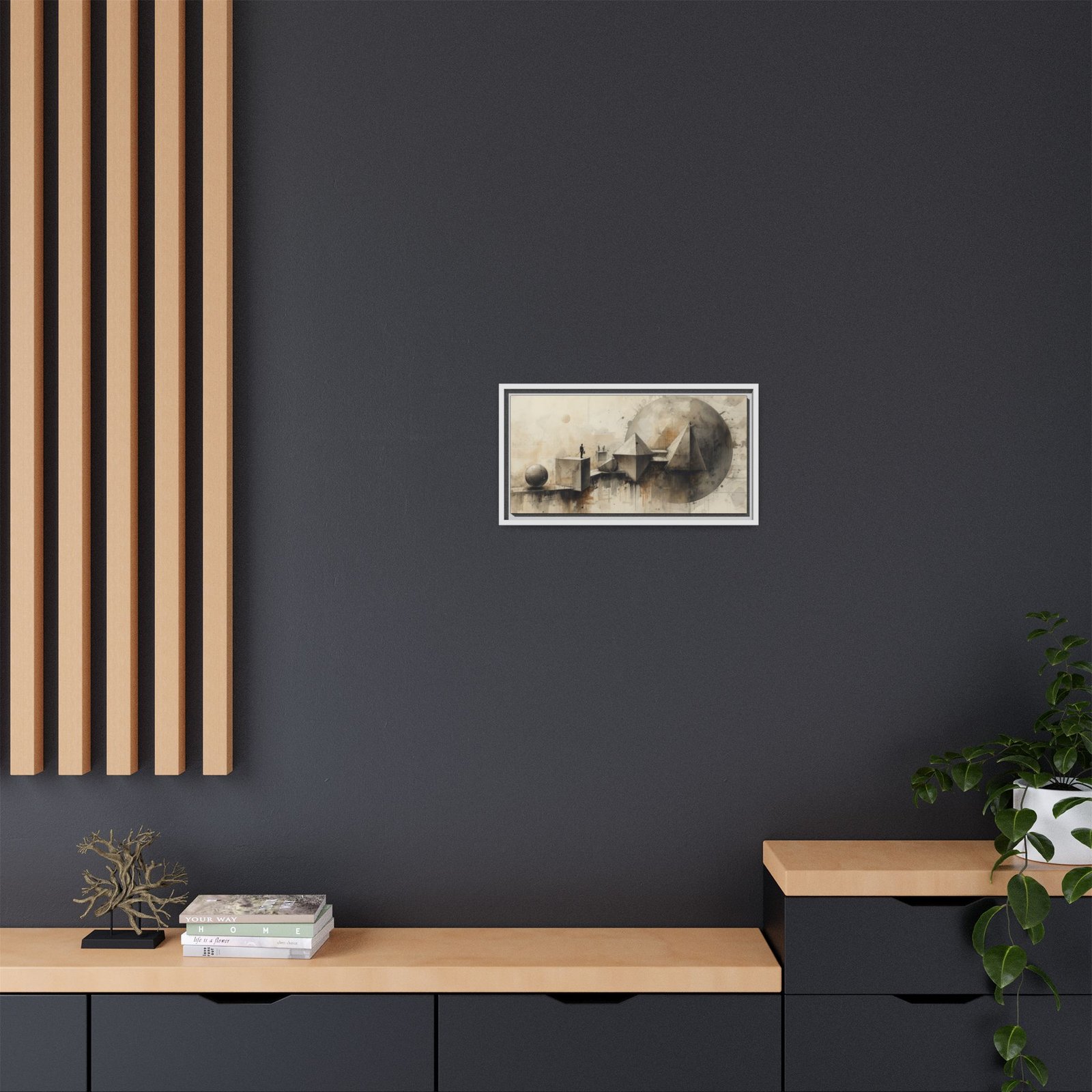 Abstract Geometric Matte Canvas FRAMED 20x10" - Image 8