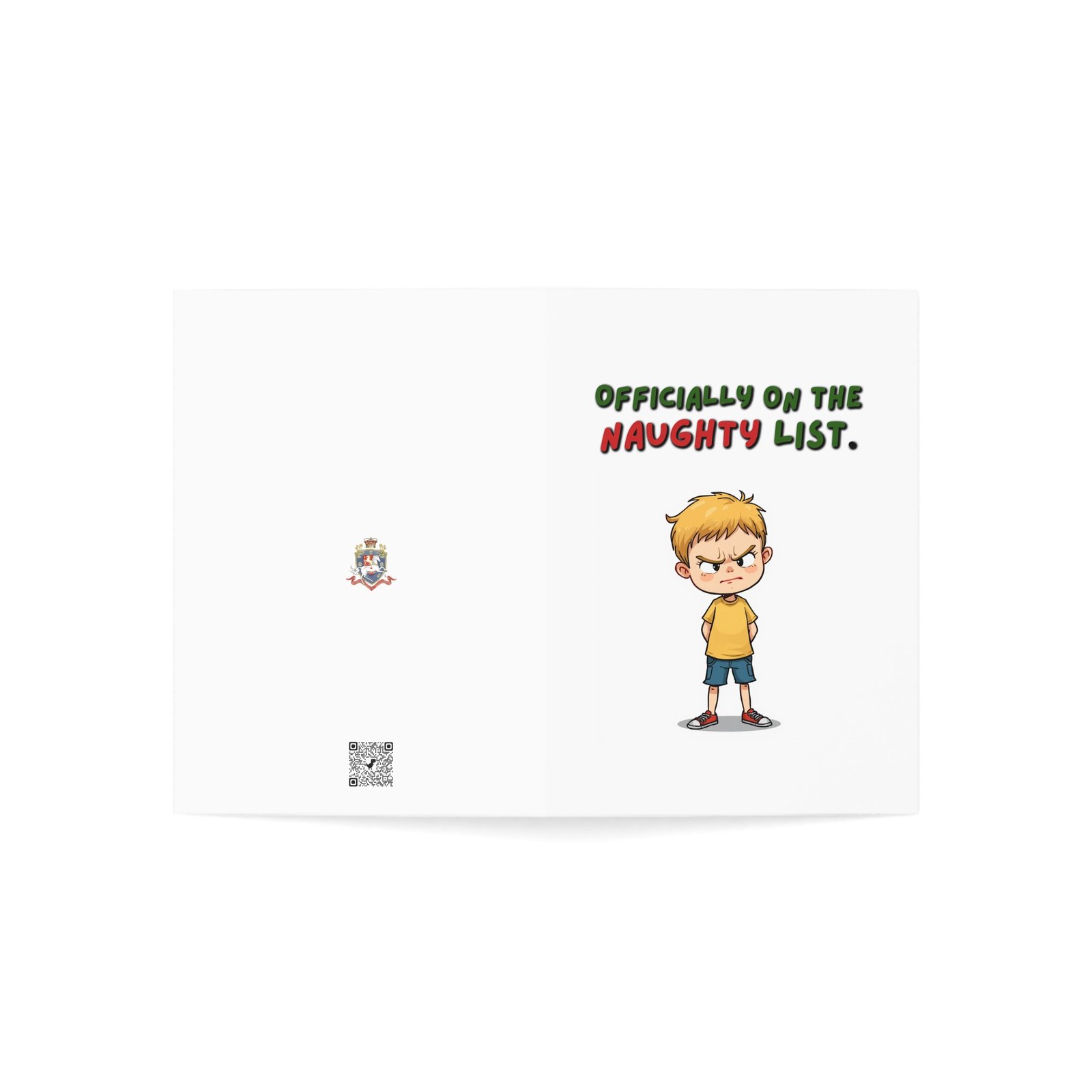Funny Naughty List Christmas Card — "Officially on the Naughty List" Holiday Greeting Card - Image 8