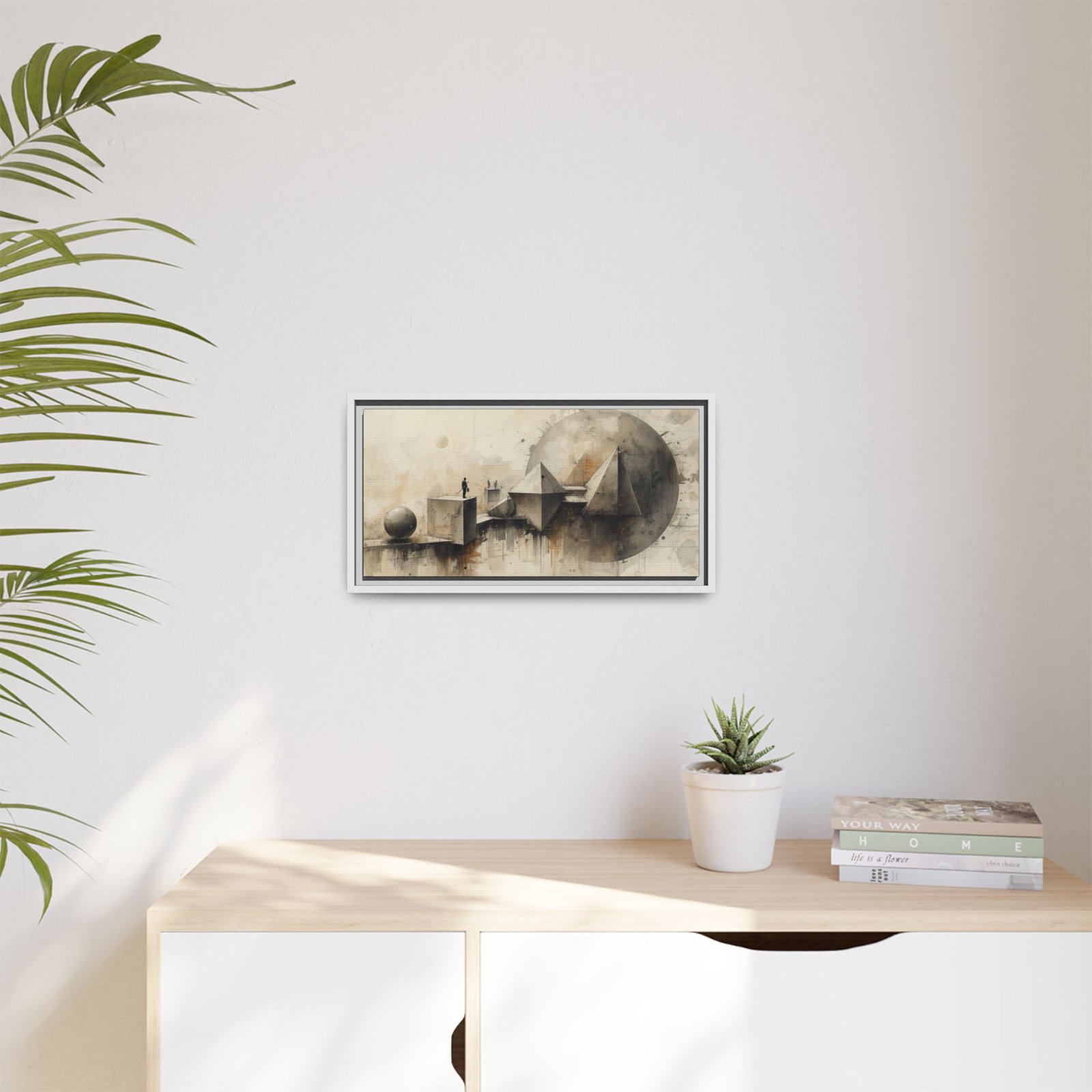 Abstract Geometric Matte Canvas FRAMED 20x10" - Image 7