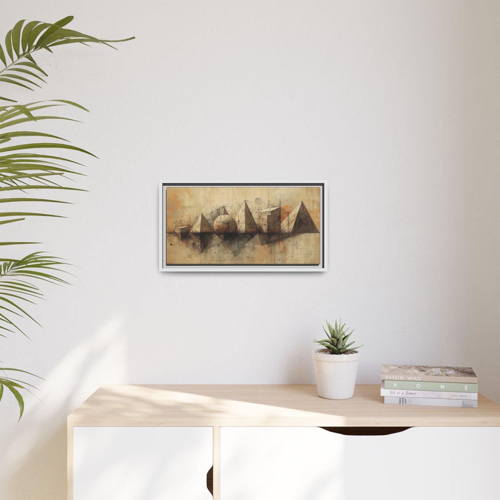 Abstract Geometric Shapes Canvas FRAMED 20x10" - Image 7