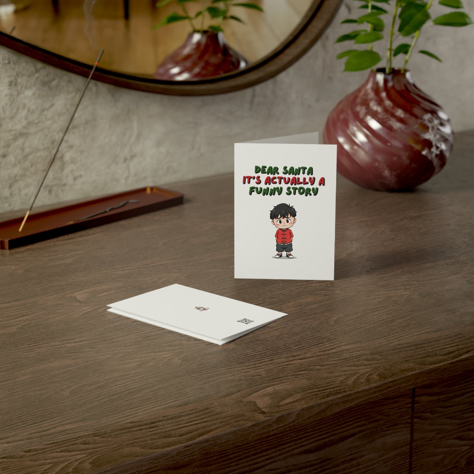 Greeting Card — “Dear Santa It’s Actually A Funny Story” Cute Kid Christmas Card (Single or Bulk) - Image 10