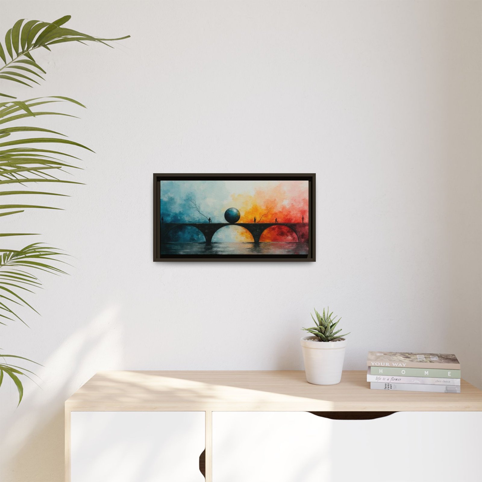 Abstract Bridge Sunset Matte Canvas FRAMED 20x10" - Image 15