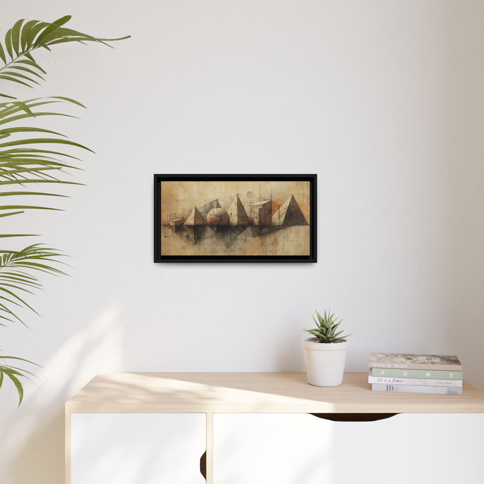 Abstract Geometric Shapes Canvas FRAMED 20x10" - Image 11