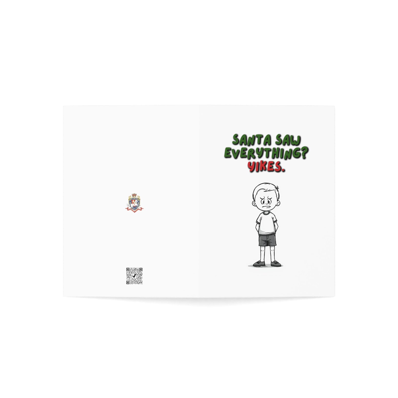 Funny Christmas Card — “Santa Saw Everything? Yikes.” Holiday Greeting Card - Image 6