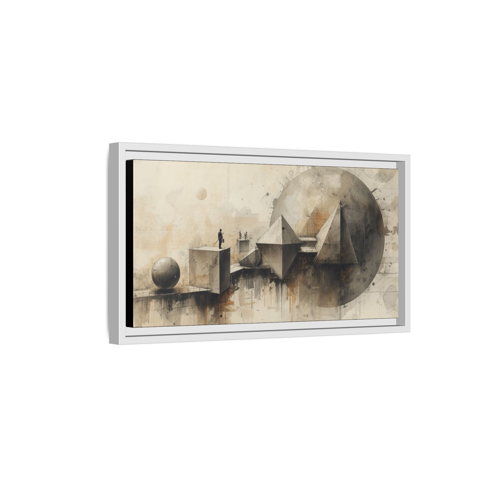 Abstract Geometric Matte Canvas FRAMED 20x10" - Image 6