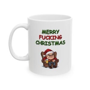 "Merry Christmas" Funny Ceramic Coffee Mug, 11oz**