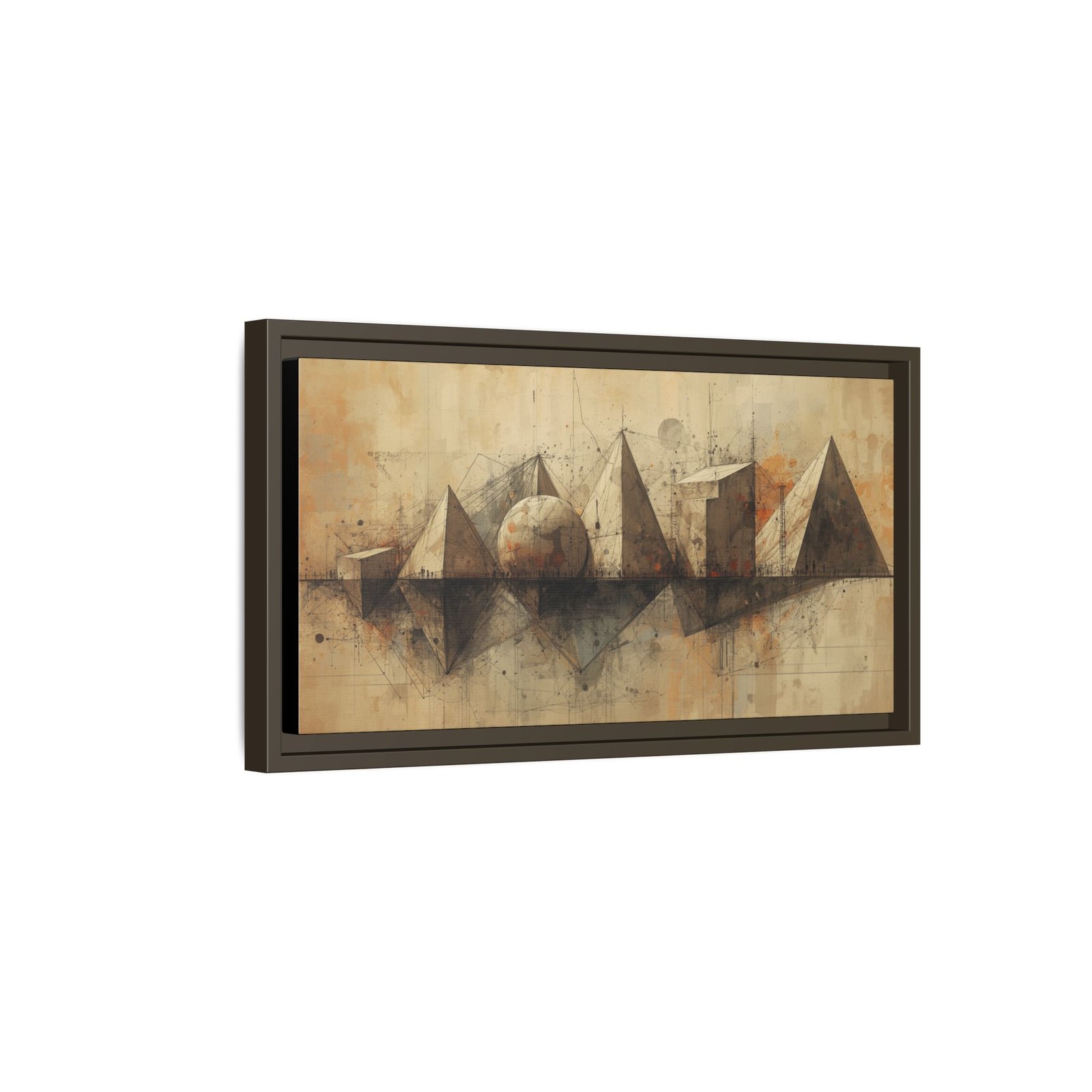 Abstract Geometric Shapes Canvas FRAMED 20x10" - Image 14