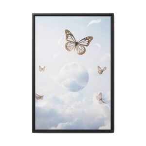 IS_6911 Butterfly Sky Dreamy Cloud Matte Canvas FRAMED 24x36"