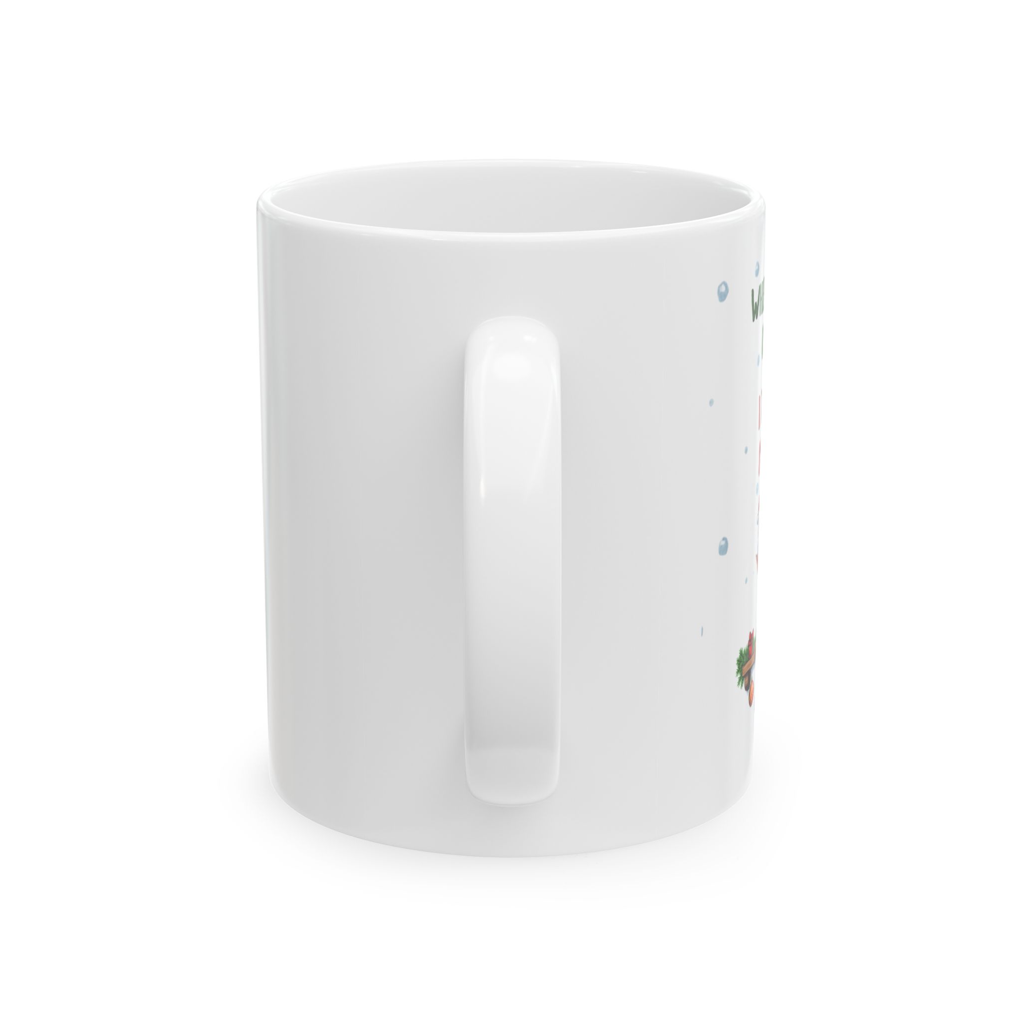 "When I Think of You..." Funny Christmas Ceramic Coffee Mug, 11oz - Image 2