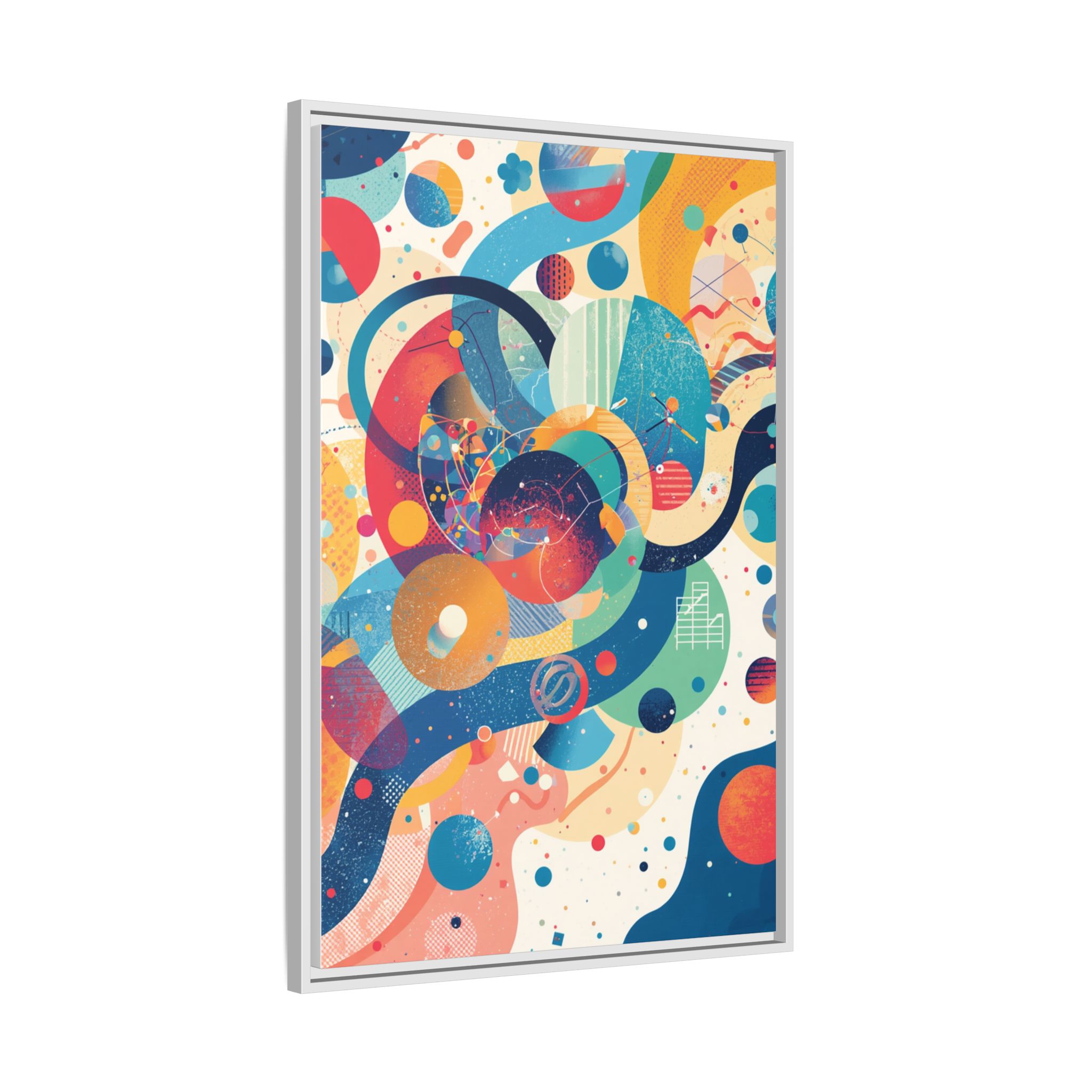 Abstract Colorful Orbit Framed Canvas Print – 24x36" - Image 6