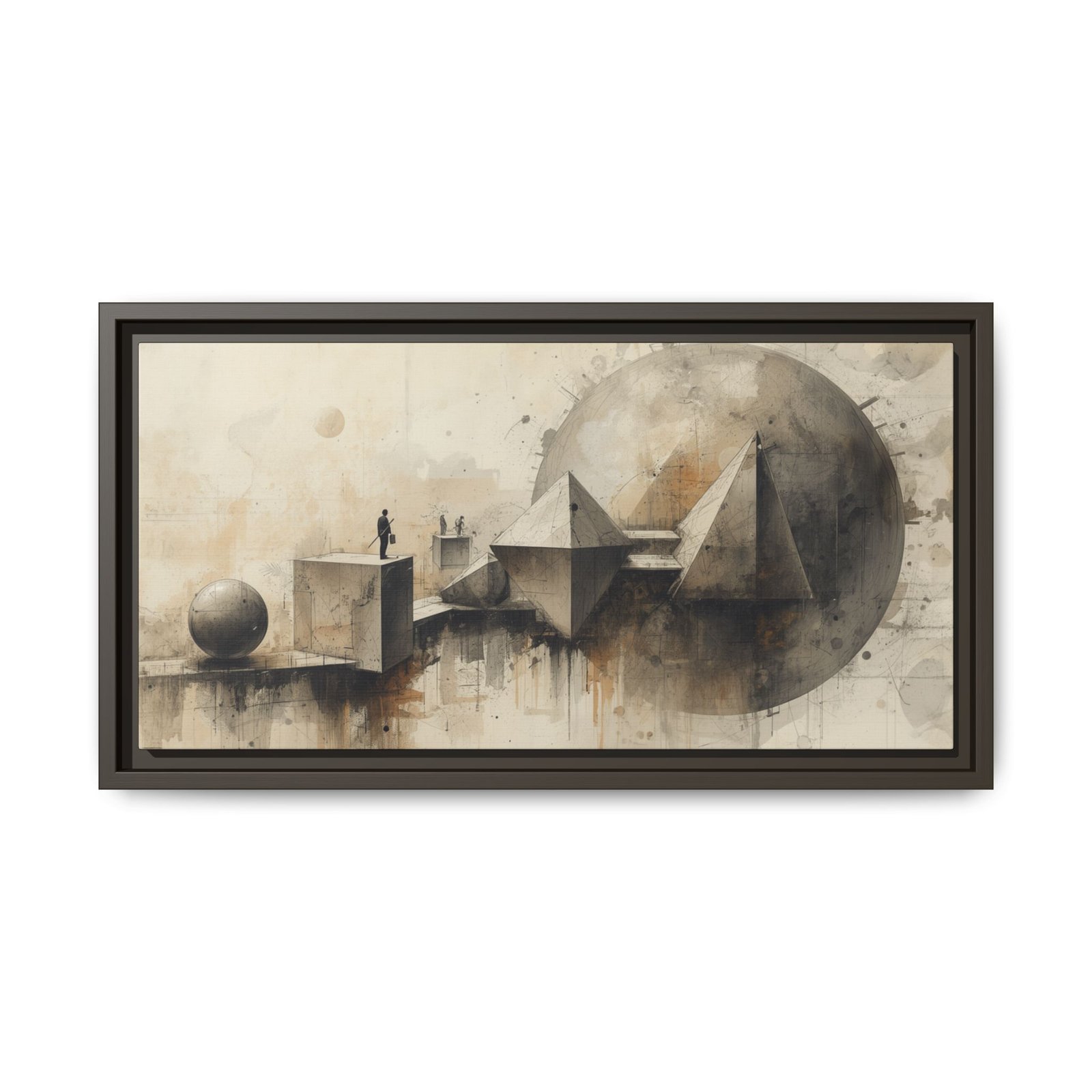 Abstract Geometric Matte Canvas FRAMED 20x10" - Image 13