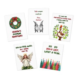 Naughty Christmas Cards 5-Pack