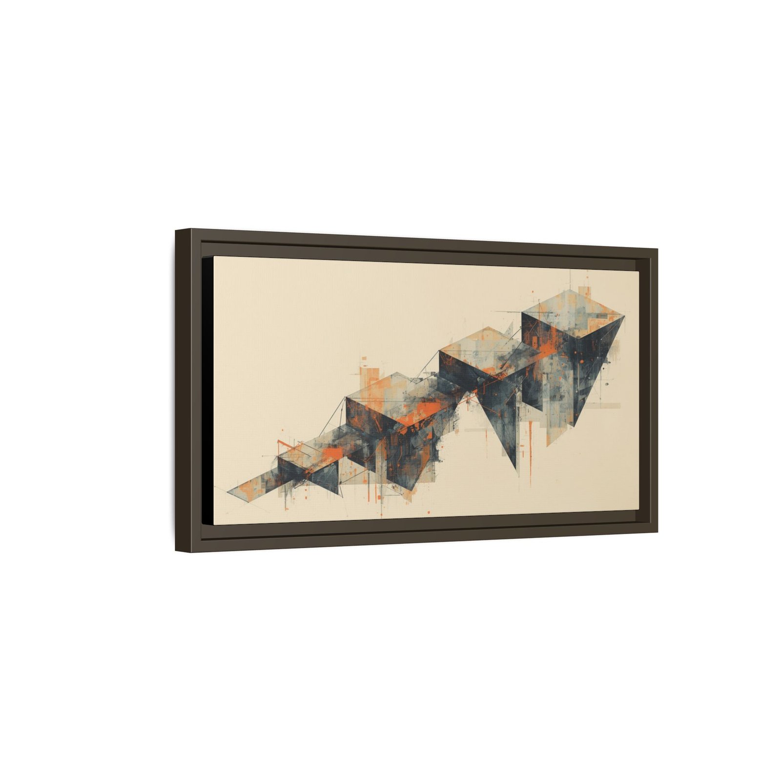 Abstract Geometric Matte Canvas Wall Art FRAMED 20x10" - Image 14