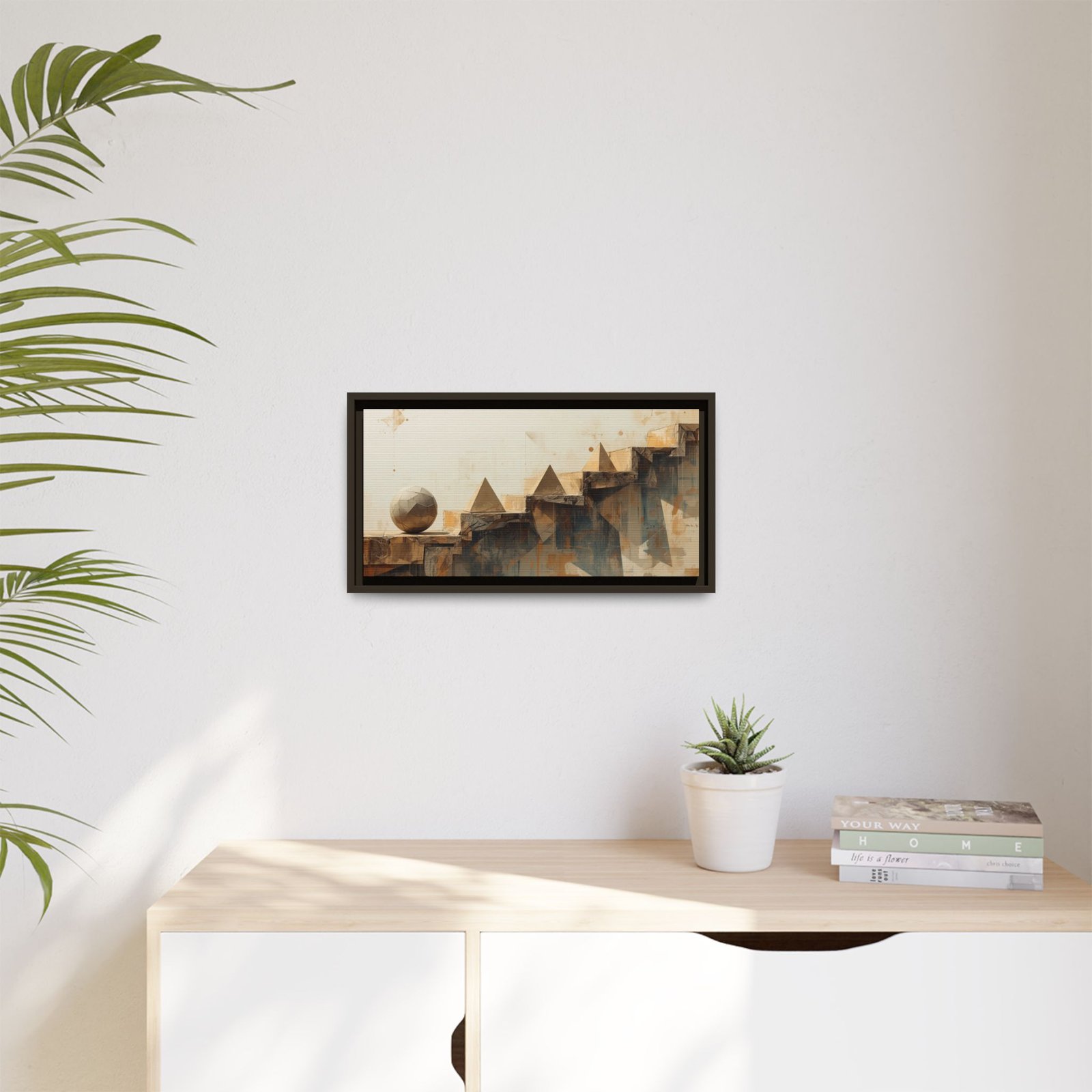 Abstract Geometric Staircase Matte Canvas Art FRAMED 20x10" - Image 15