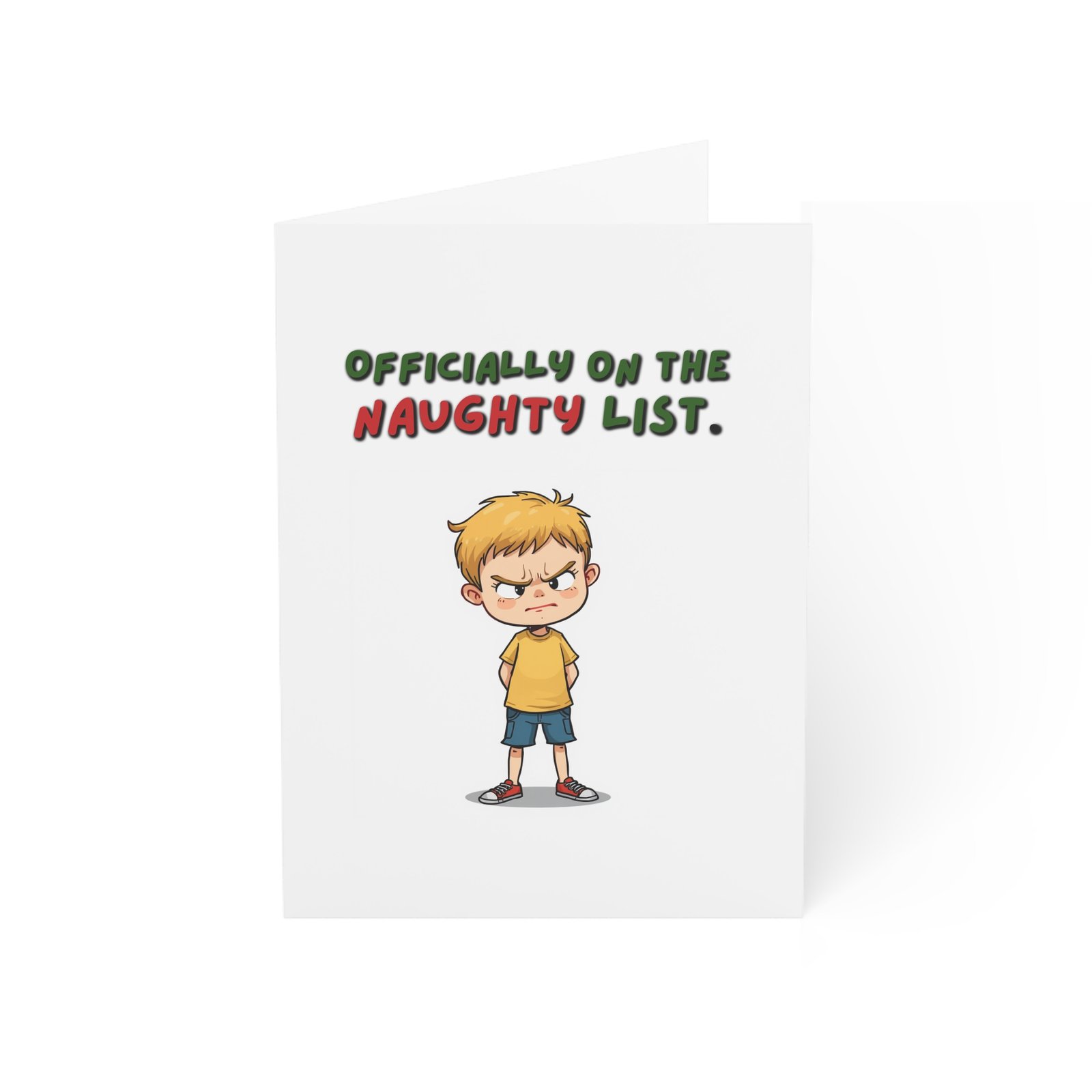 Funny Naughty List Christmas Card — "Officially on the Naughty List" Holiday Greeting Card - Image 6