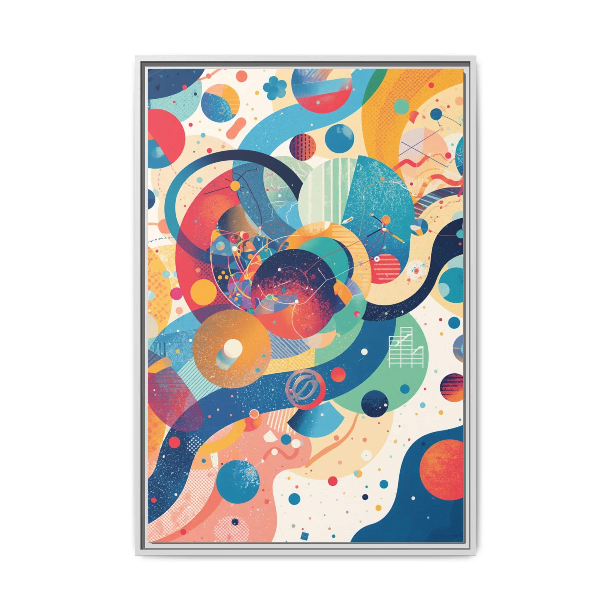 Abstract Colorful Orbit Framed Canvas Print – 24x36" - Image 5