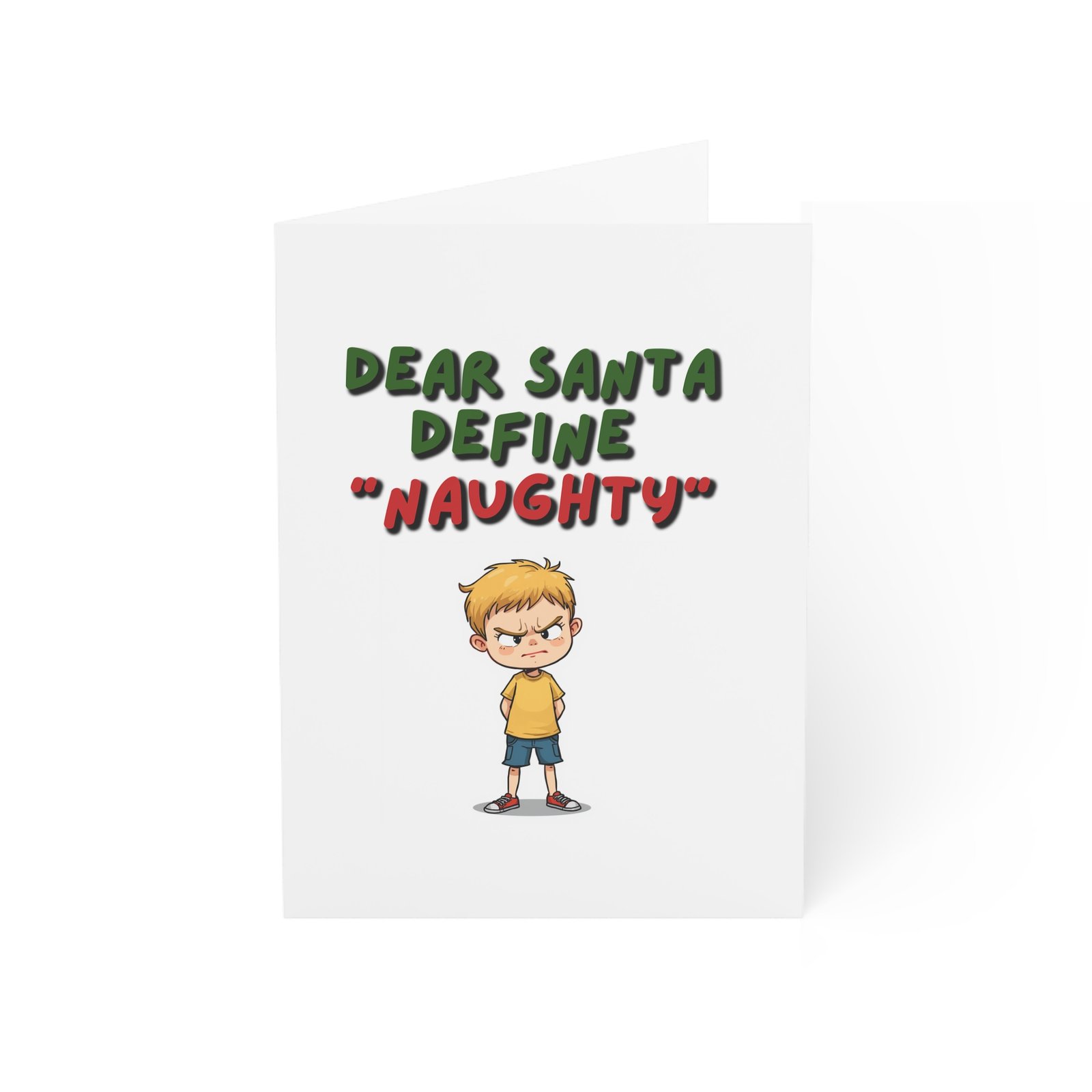 Funny Christmas Greeting Card - "Dear Santa Define 'Naughty'" Holiday Card for Kids & Family (1/10/30) - Image 6