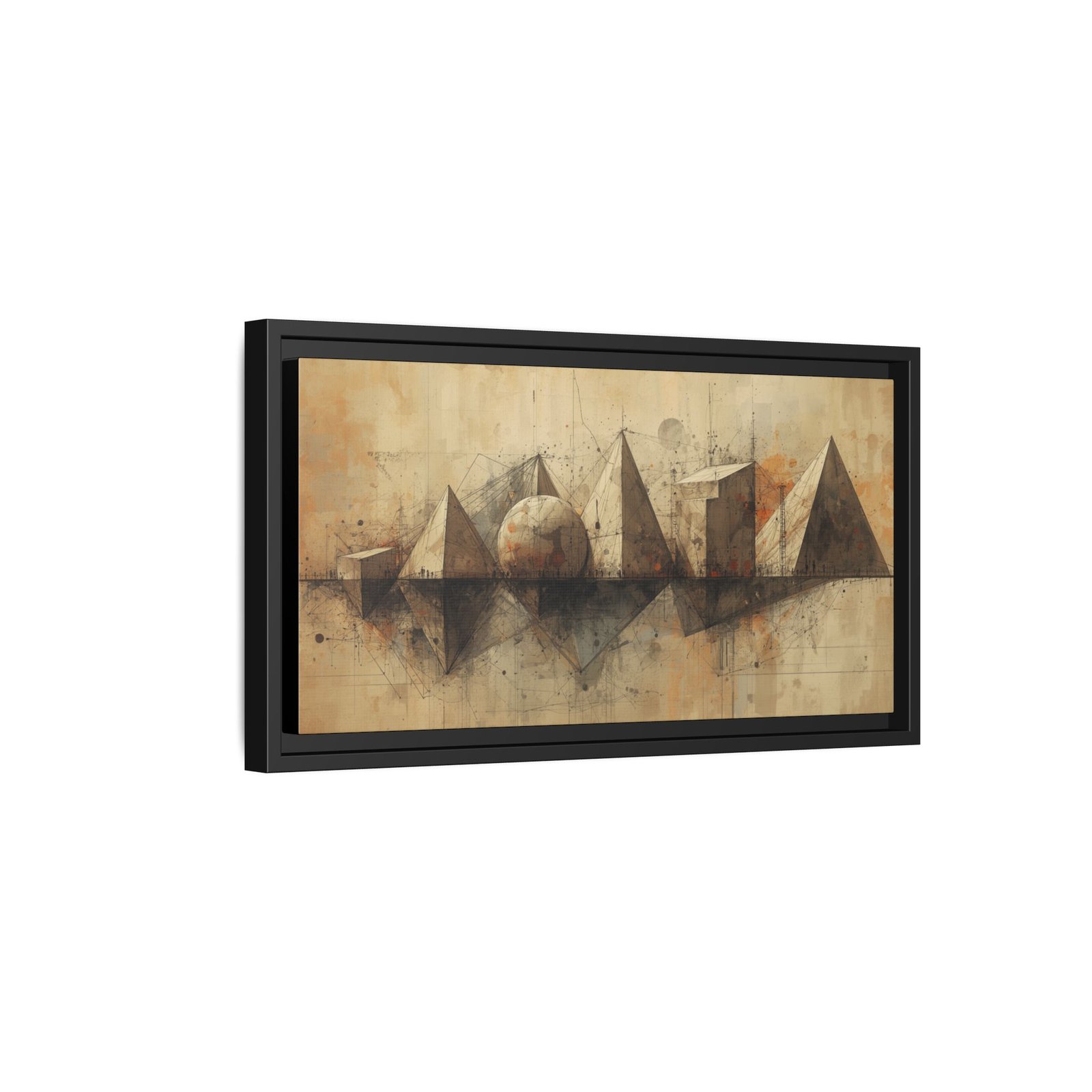Abstract Geometric Shapes Canvas FRAMED 20x10" - Image 10