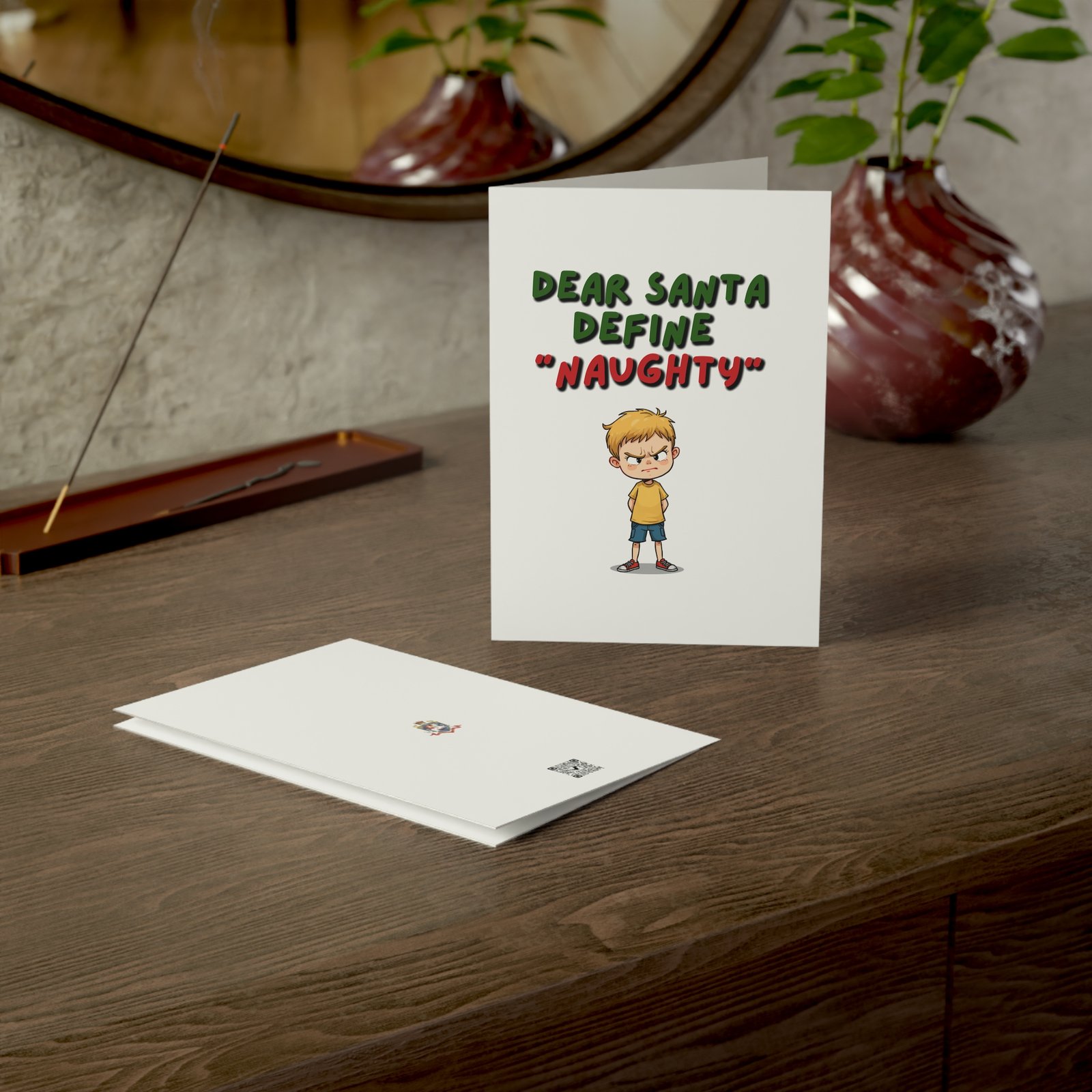 Funny Christmas Greeting Card - "Dear Santa Define 'Naughty'" Holiday Card for Kids & Family (1/10/30) - Image 5