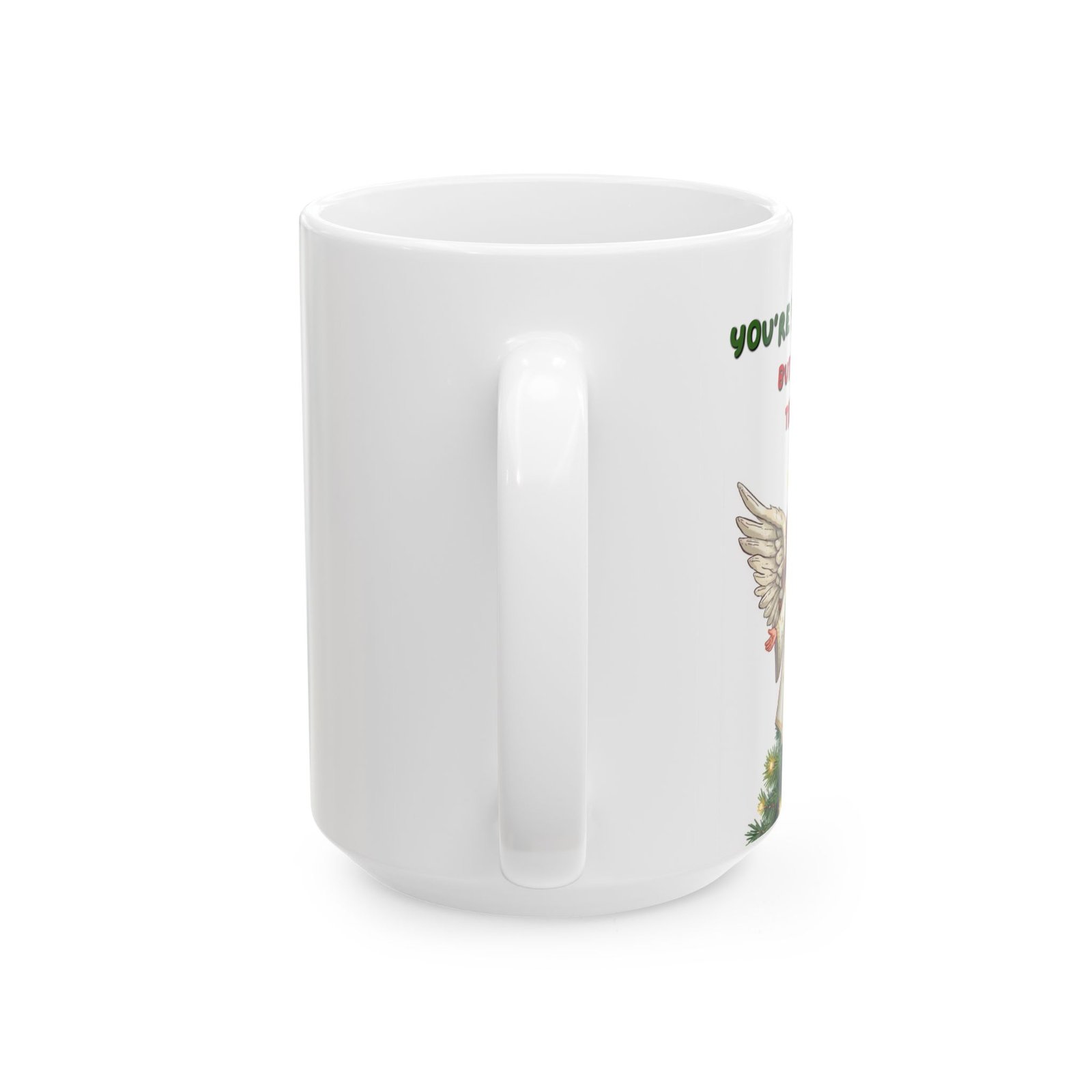 Funny Christmas — 'You’re 99% Angel" Ceramic Coffee Cup (11/15oz) - Image 5