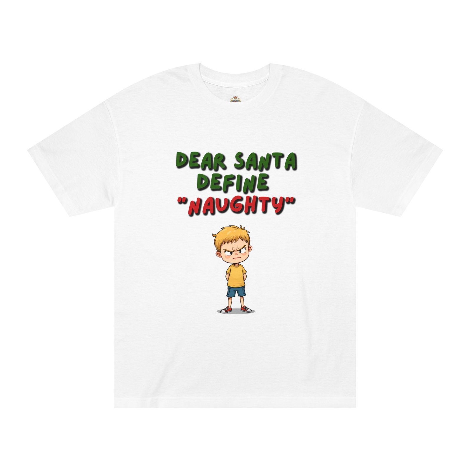 Dear Santa Define "Naughty" Tee — Funny Kids' Christmas T-Shirt
