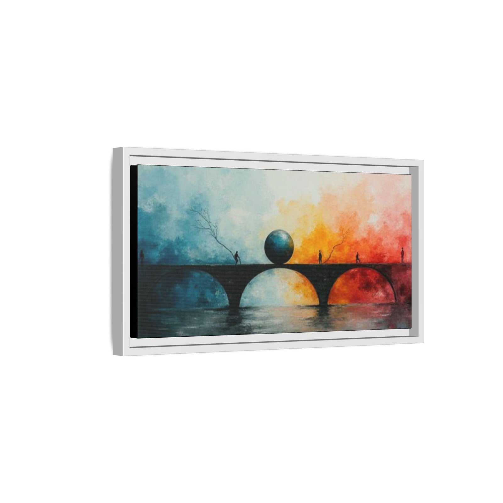 Abstract Bridge Sunset Matte Canvas FRAMED 20x10" - Image 6