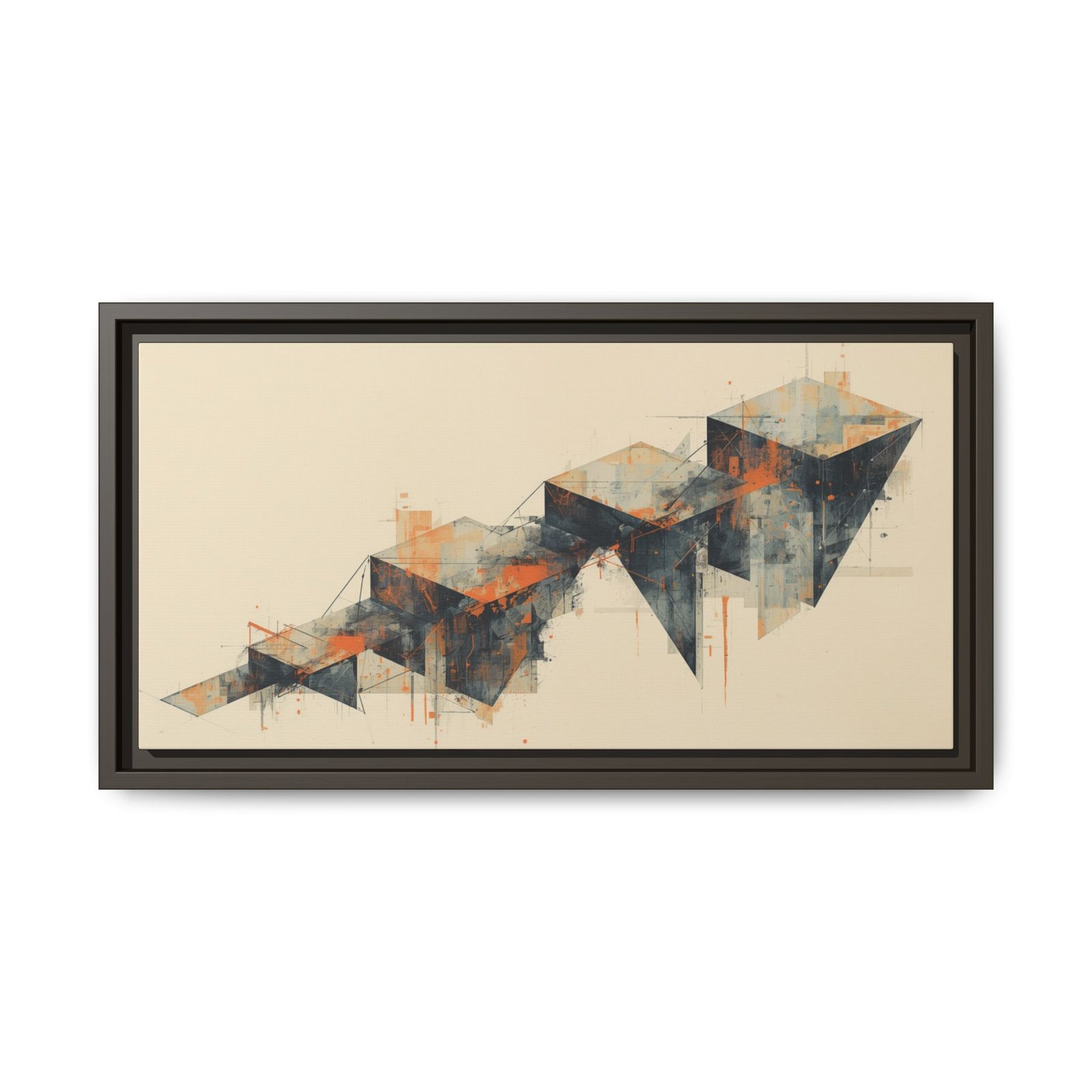 Abstract Geometric Matte Canvas Wall Art FRAMED 20x10" - Image 13