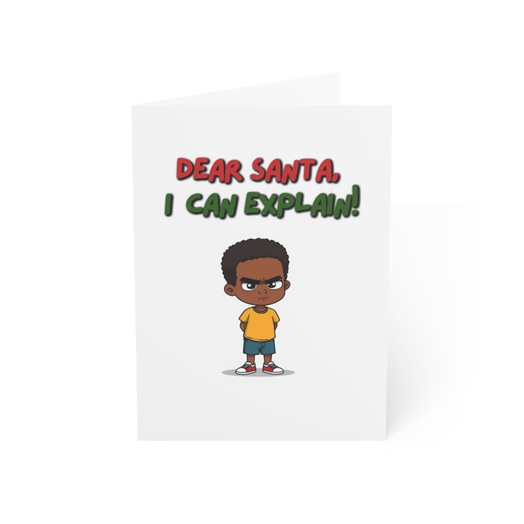 Funny "Dear Santa, I Can Explain!" Christmas Greeting Card