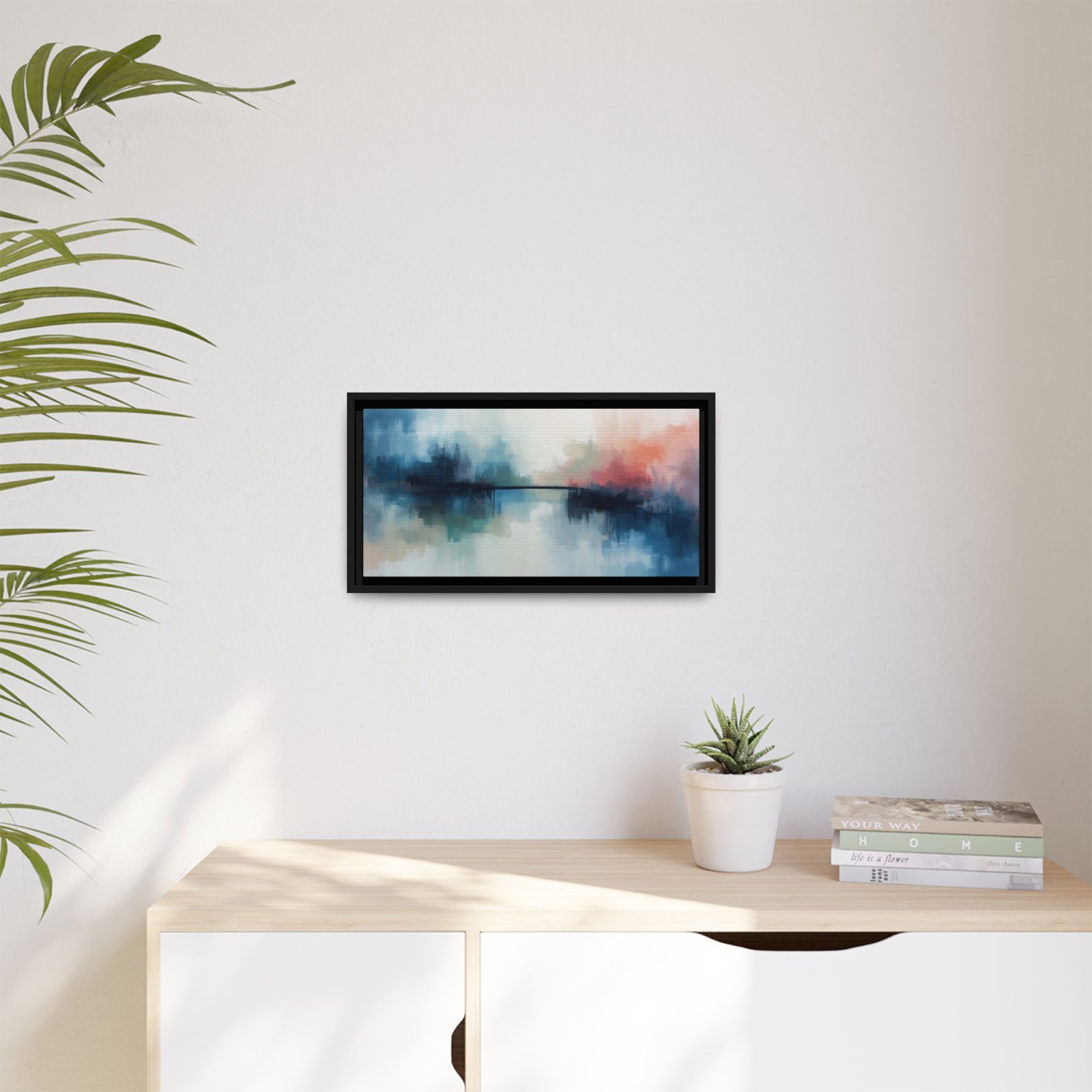 Abstract Coastal Horizon Canvas, FRAMED 20x10" - Image 7