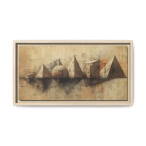 Abstract Geometric Shapes Canvas FRAMED 20x10"