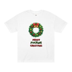 Christmas Wreath Tee — "Merry Fucking Christmas" Holiday Graphic Shirt