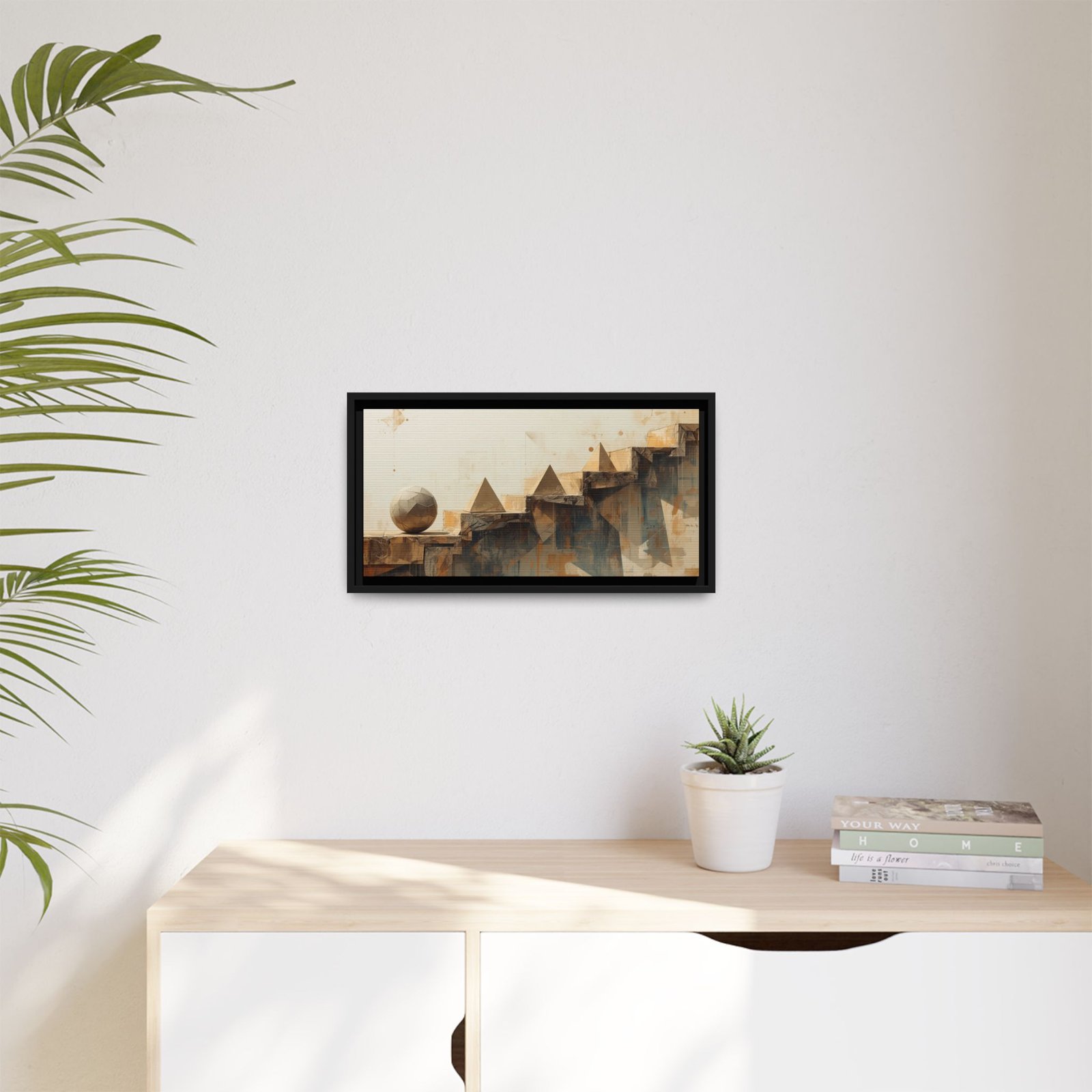 Abstract Geometric Staircase Matte Canvas Art FRAMED 20x10" - Image 11