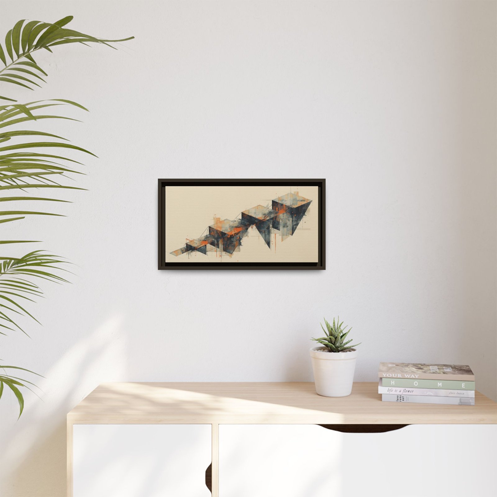 Abstract Geometric Matte Canvas Wall Art FRAMED 20x10" - Image 15