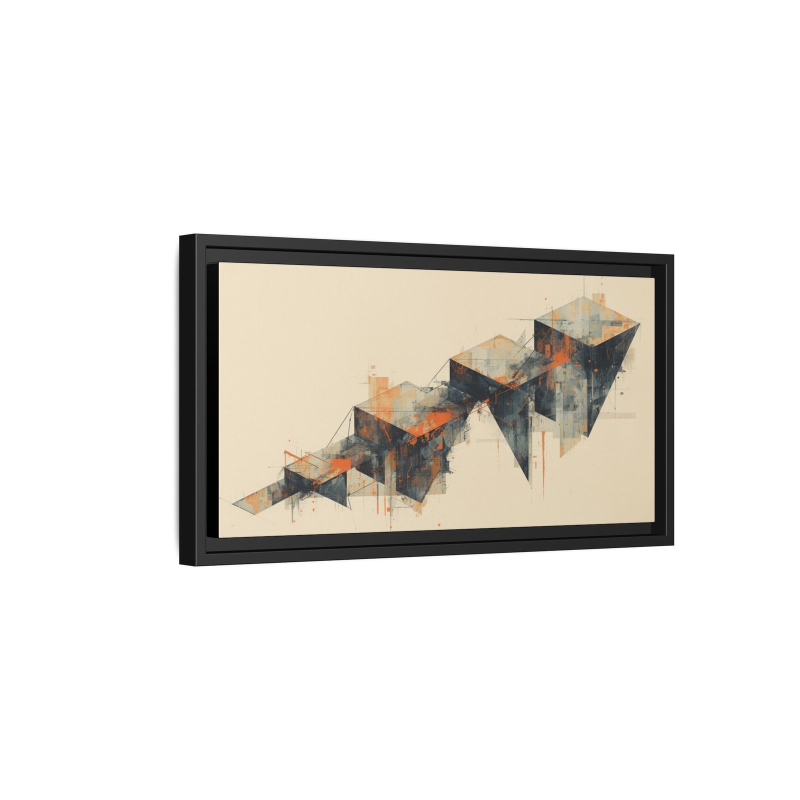 Abstract Geometric Matte Canvas Wall Art FRAMED 20x10" - Image 10