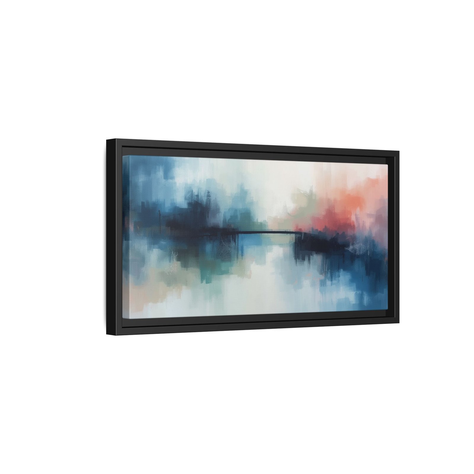 Abstract Coastal Horizon Canvas, FRAMED 20x10" - Image 6
