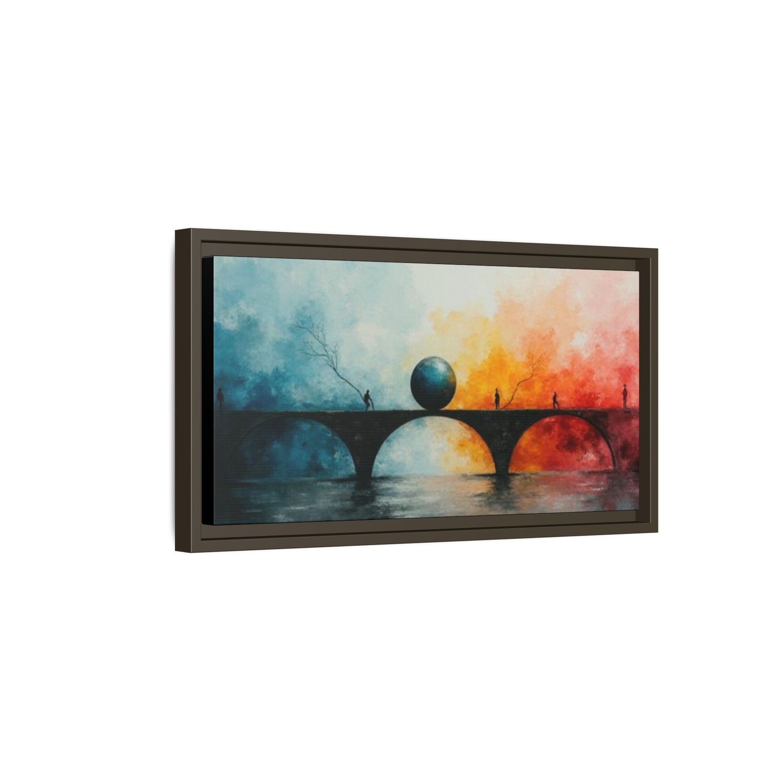 Abstract Bridge Sunset Matte Canvas FRAMED 20x10" - Image 14